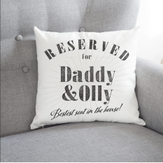 Hampers and Gifts to the UK - Send the Reserved For Personalised Cushion